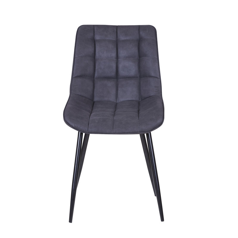 Carmi 46cm H Fabric Upholstered Metal Side Chair, Slate