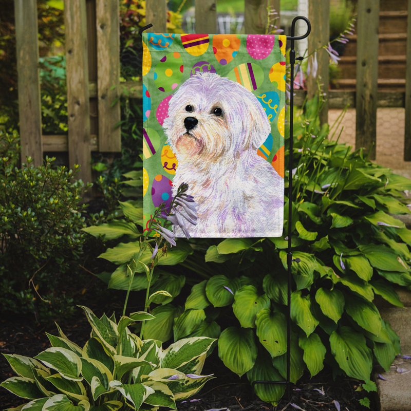 Drapeau de jardin Atara, Bichon maltais (beige et mauve)