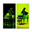 Green Pop Art Piano - ensemble de 2 reproductions d'art mural-291677898-291677903