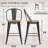 High Back Metal Counter And Bar Stools-176063636-176063632