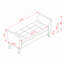 Banc de lit 51,5 po avec velours de rangement-1878663214