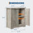 Fluted Modern Buffet Sideboard Cabinet With Doors & Shelves-1965663066