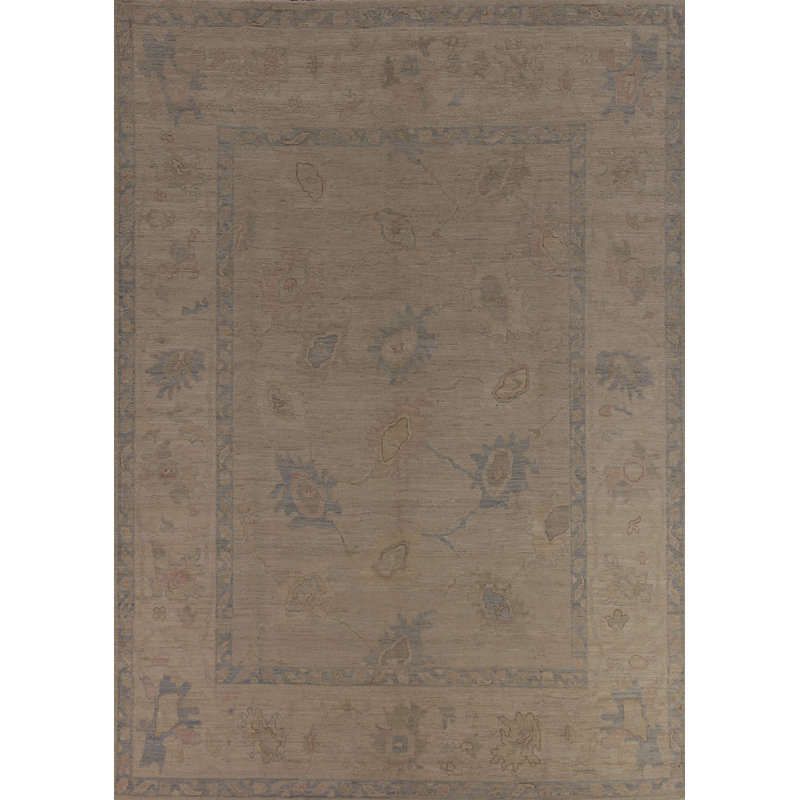 Vegetable Dye Oushak Turkish Area Rug 9