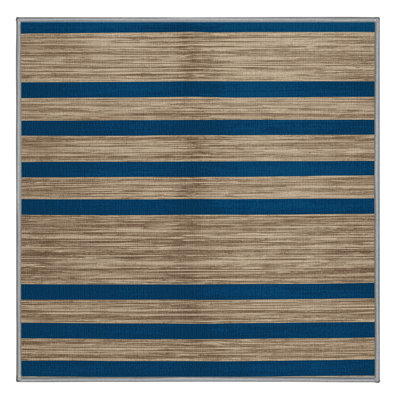 Machine Washable Horizontal Stripes Grey Area Rug