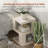 Farmhouse Geometric Wood End Table With 3-Layer Cube Design-2002034203