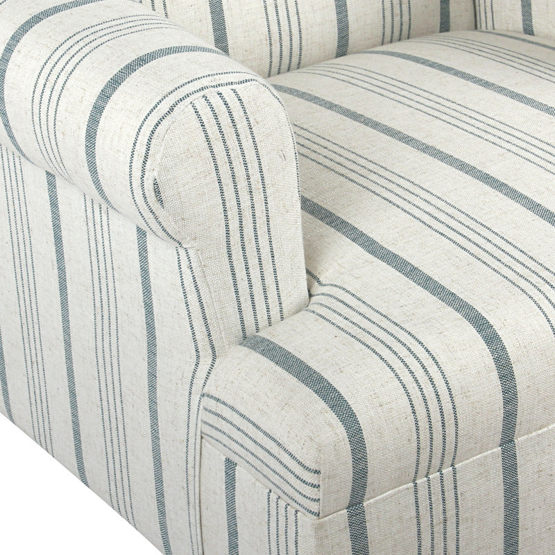 Anastacio 31.5" Wide Classic Wingback Chair, Polyester Blue