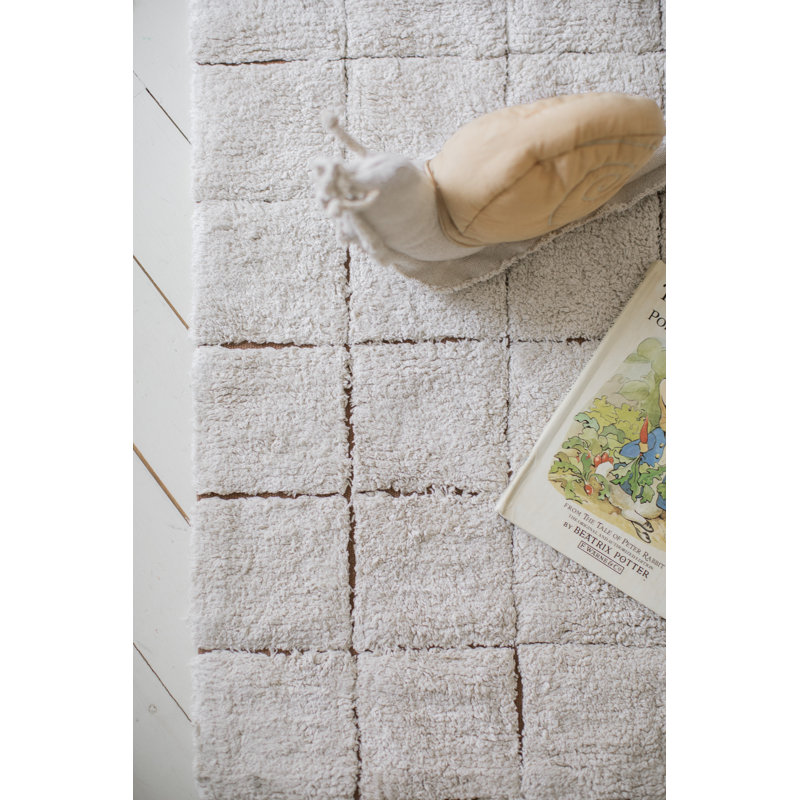 Tapis rectangulaire en coton tissé à la main Little Chefs, Rectangle 5 pi 7 po x 7 pi 10 po