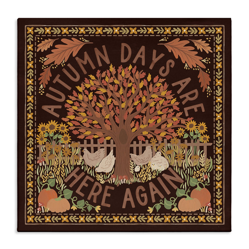 «Autumn Days on Brown» par Laura Marshall, H 17 po x l 17 po