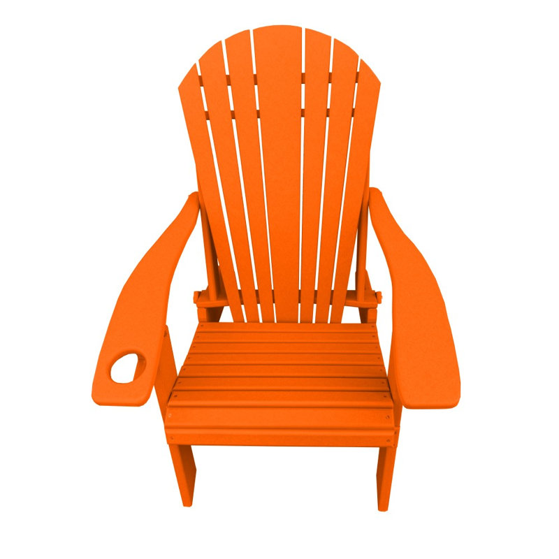 Dermando Foldable Outdoor Adirondack Chair, Bright Orange
