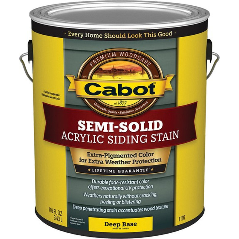 Cabot 1107 1Gal Deep-Base Semi-Solid Water-Based Stain-1PK