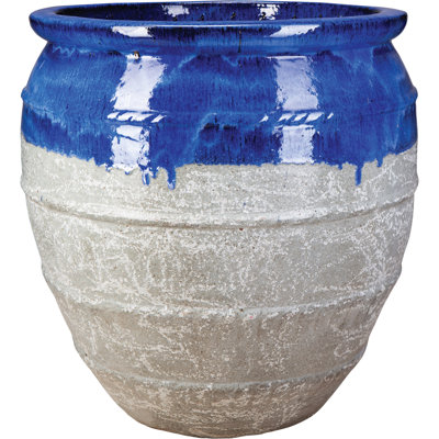 19 In. Magnus Water Jar - Blue Over Greystone