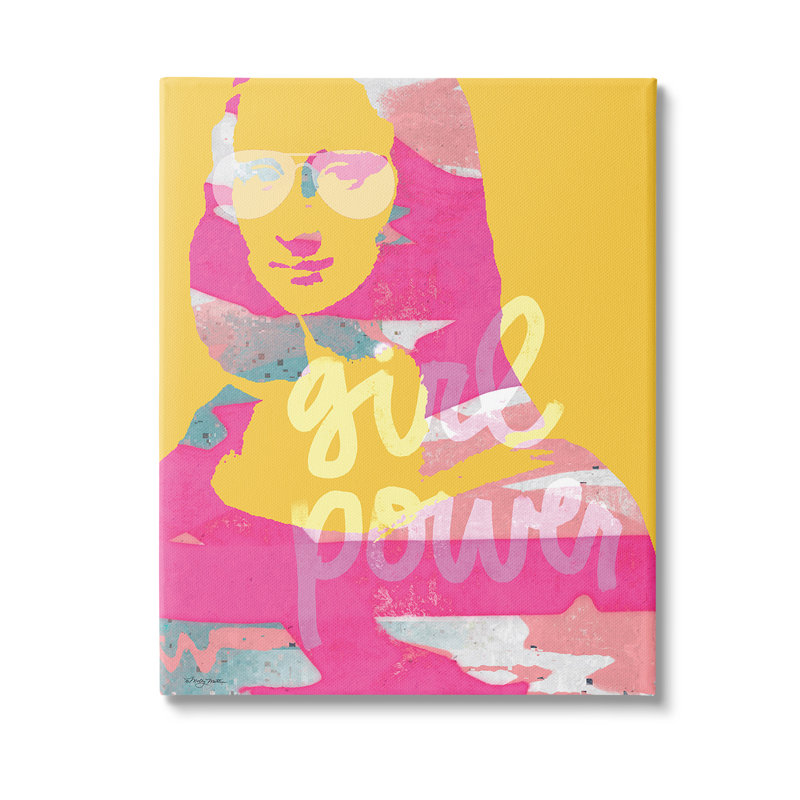 Art mural sur toile, "Girl Power" par Molly Mattin, H 20 po x l 16 po