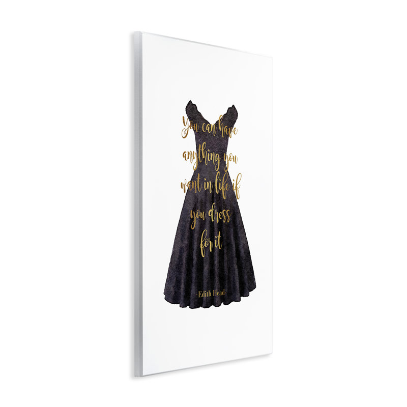 Dress The Part, citation de mode, plaque par Amanda Greenwood, H 15 po x l 10 po