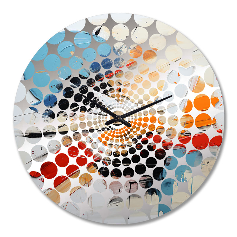 Huntleys - Horloge murale peinture abstraite, Très grand