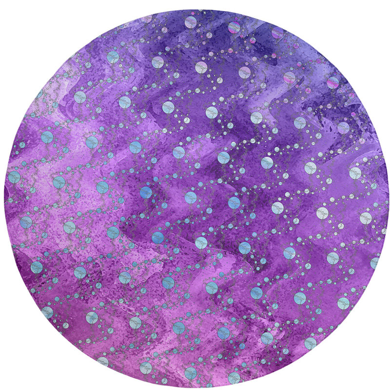 Chenille Polka Dots Indoor Rug, Rectangle 9' x 12'