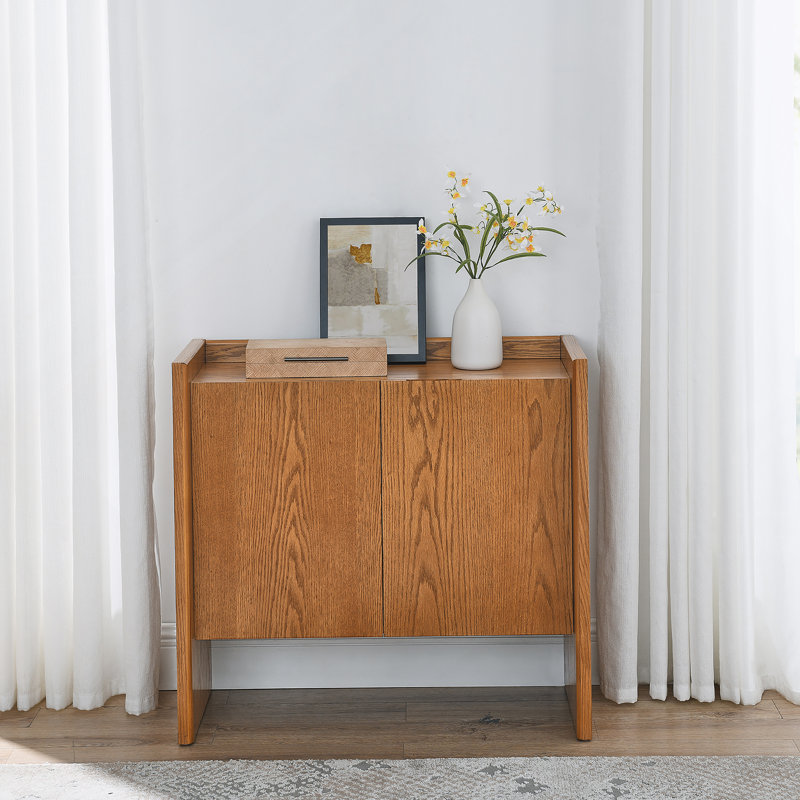 Walnut-Colored Sideboard, Buffet Cabinet With Storage, Rustic Storage Cabinet