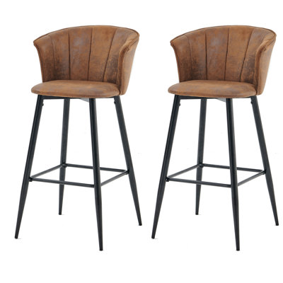 Bristow Upholstered Bar Stool with Steel Frame