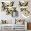 Papillon beige sarcelle, motifs complexes - animaux, impressions murales en métal-1549756275