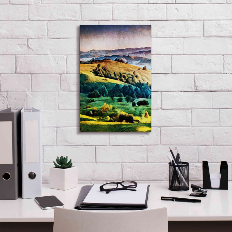 Misty Morning Mountains 2 par - impression sur toile tendue, H 18 po x l 12 po x P 0,75 po