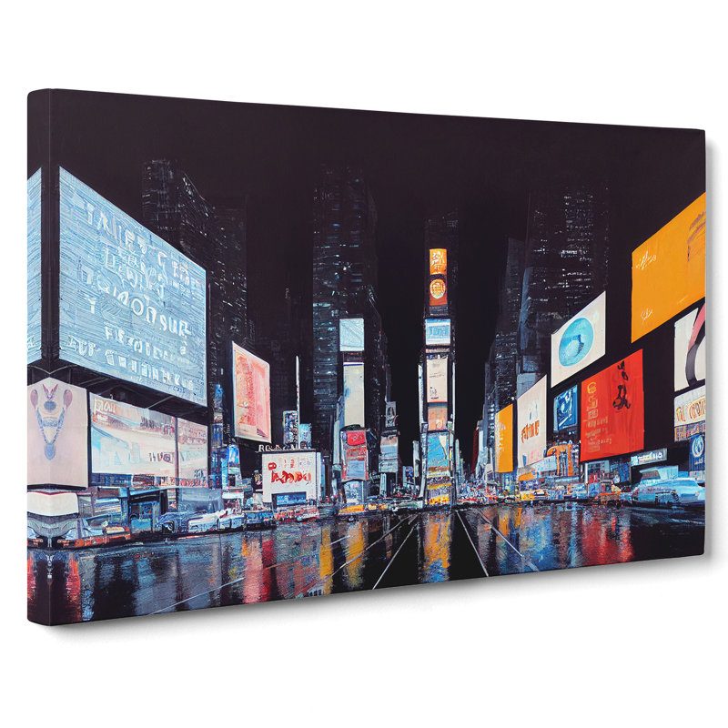 Times Square Art Vol.6 - Wrapped Canvas, 40cm H x 60cm W x 3cm D