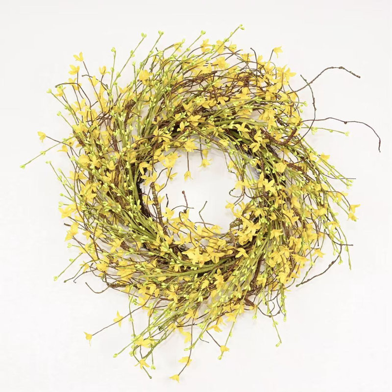 Couronne de porte 24 po, Jaune/vert