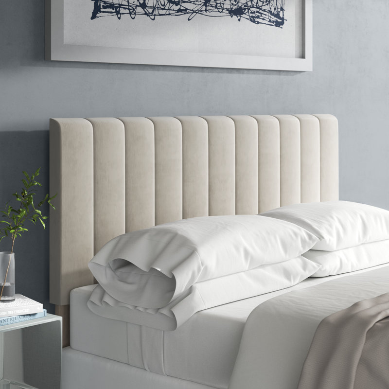 Tête de lit tapissier Angiola, Très grand, Crème