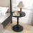 Vintage Round Wrought Iron End Table For Bedroom And Living Room-687167391