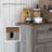 HOMCOM Farmhouse Barn Door Accent Cabinet, Kitchen Sideboard Storage Cabinet With Double Doors, Drawer, And Adjustable Shelf For Bedroom, Living Room, Gray-290504674