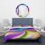 Mauve et bleu Spiral I - Ensemble de housse de couette moderne - Microfibre de polyester-66399699