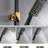 Black&Gold Shower Faucet Set 8in Rainfall Shower Head Exposed Shower System Kit