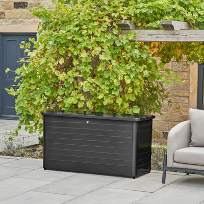 Dakota Fields Chalandra 160cm W Galvanised Steel Lockable Deck Box with Wheels