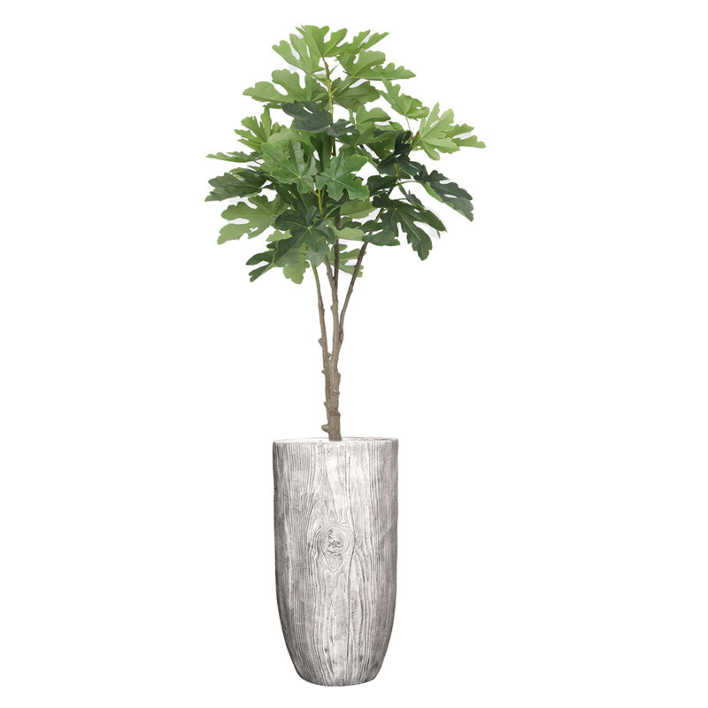 Sycomore artificiel en pot 79 ", Gris