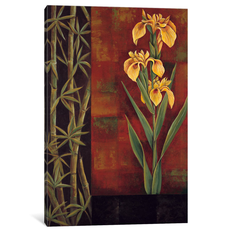 «Yellow Iris», reproduction d'art sur toile, H 18 po x l 12 po x P 1,5 po