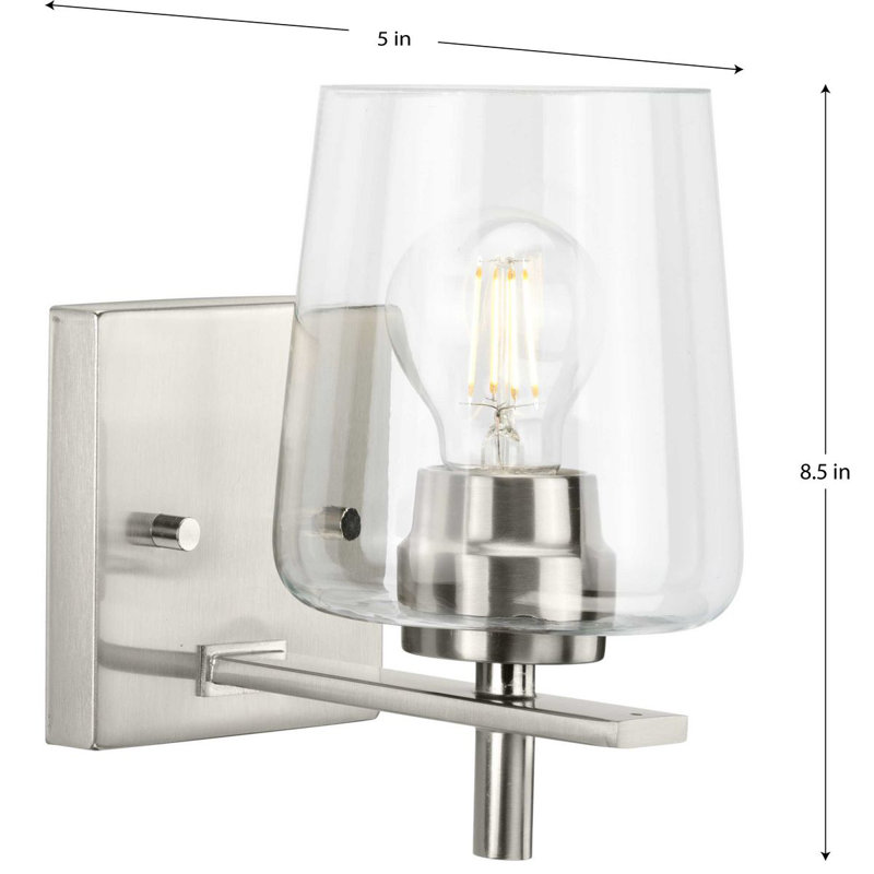 Larned Dimmable Vanity Light, Brushed Nickel