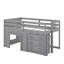 Lit mezzanine simple avec armoire et tablette-496998089