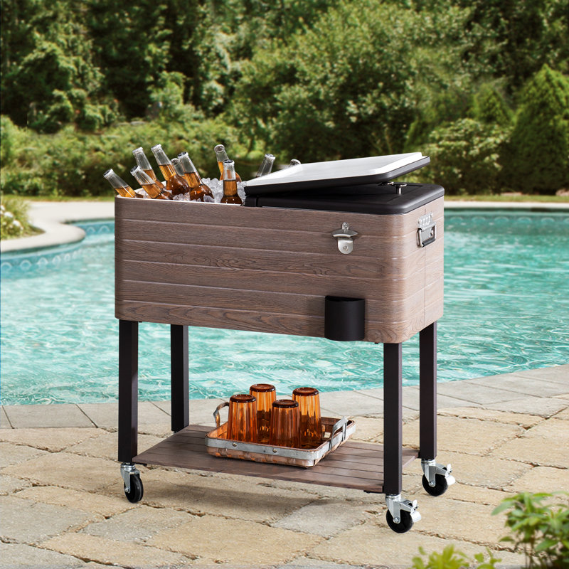 Glacière à roulettes d'une capacité de 75 qt.