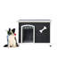 Chenil pour chien coupe-vent, grand bois, facile à assembler, imperméable, chaud, bois massif pour chiens de taille moyenne jusqu'à 70 lb, assemblage gris chaud