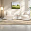 Swivel Accent Chairs, Chenille Modern Barrel Chair For Home Lounge