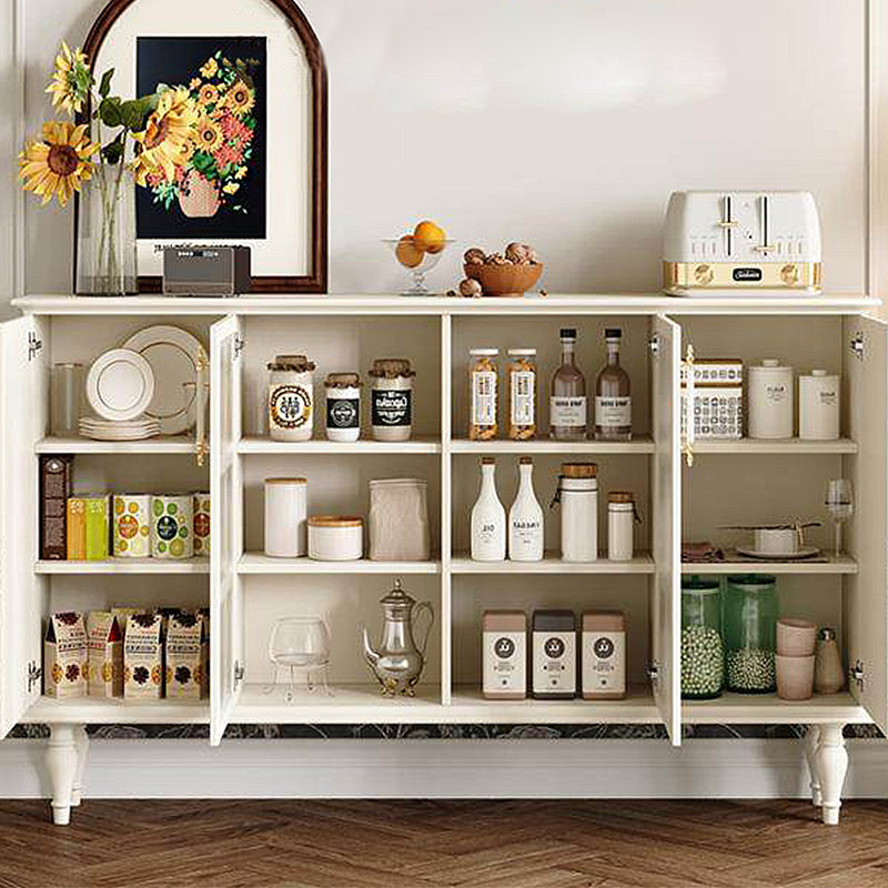 Buffet de style américain avec rangement rétro, Crème