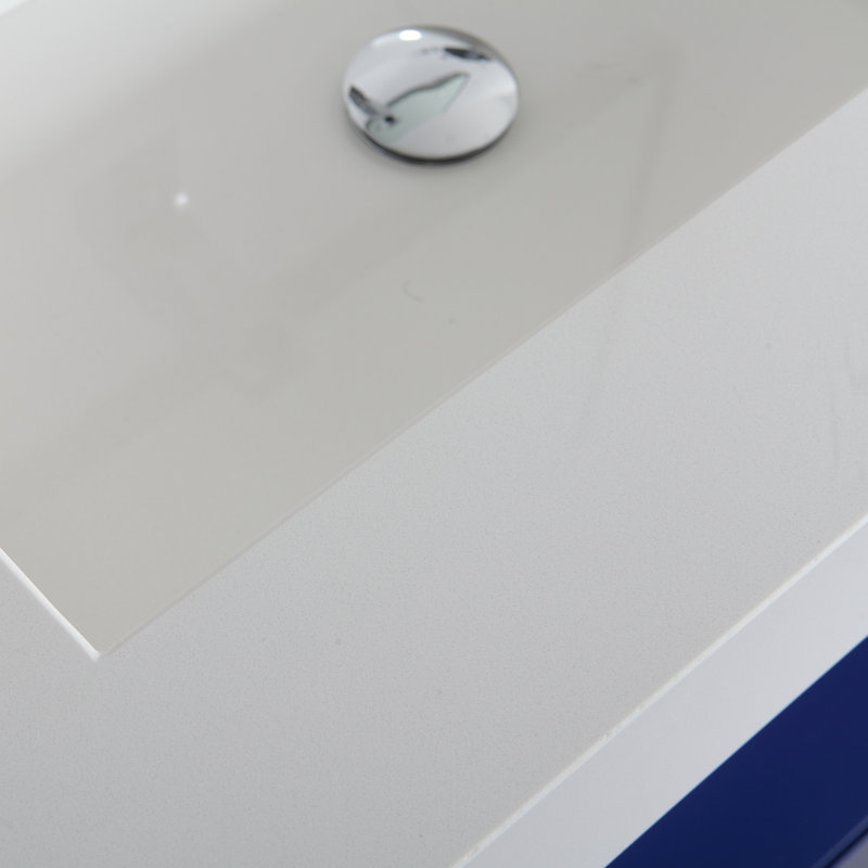 Texel 42" W Single  Vanity, Navy Blue, White, White
