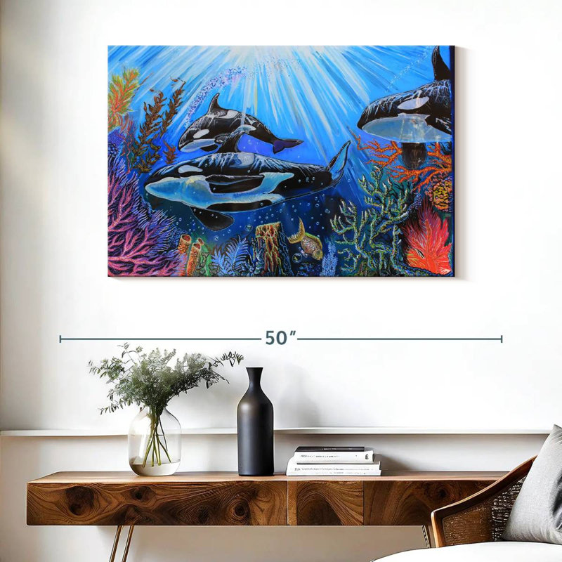 Killer Whales, 26" H x 39" W