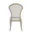 Ensemble de 2 chaises d'appoint Lyne, dossier en sablier, ivoire, taupe cerusé