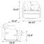 Fauteuil pivotant gris Cozy