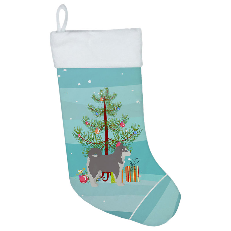 Chaussette de noël joyeux de noël, Pomsky