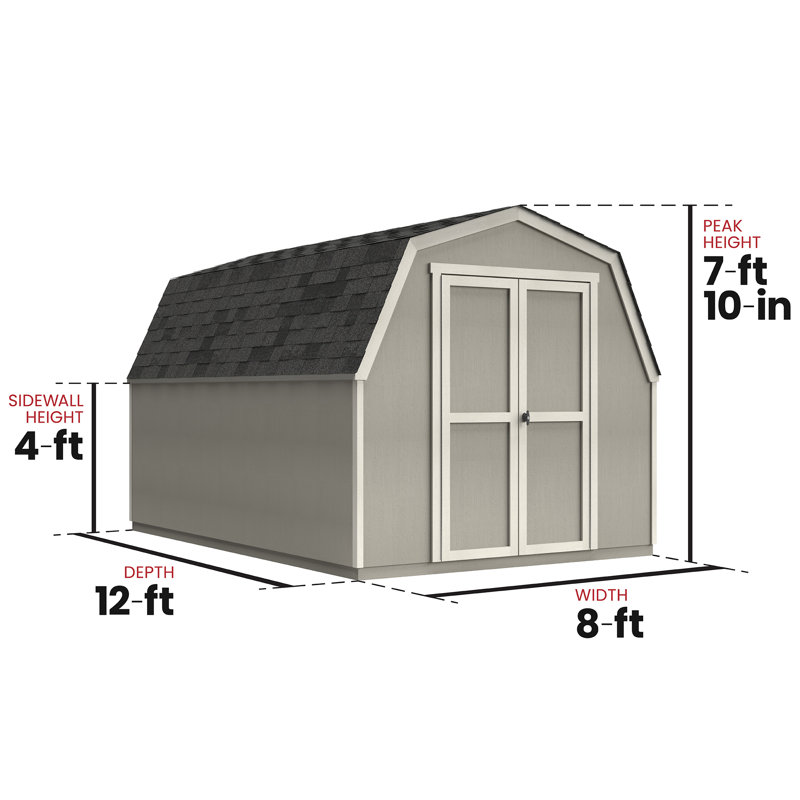 Remise en bois l 8 pi. X P 12 pi. Andover, No