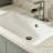 28"X14" White Ceramic Rectangular Undermount Bathroom Sink With Overflow