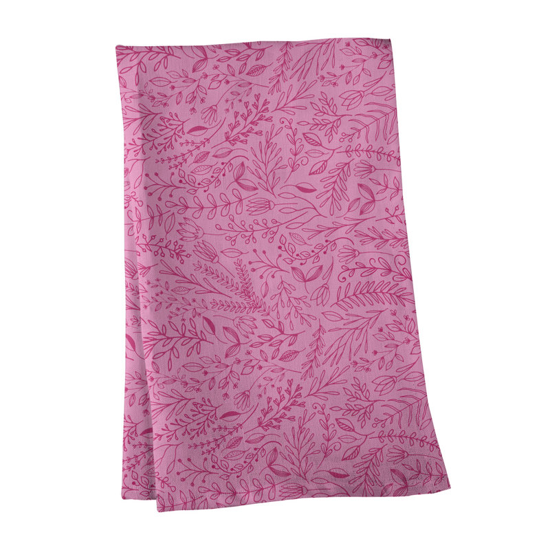 Serviette de thé à motif floral ditsy, Rose, Sergé de coton