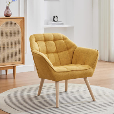 Chittum Upholstered Linen Armchair