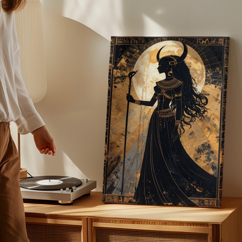 Voici la description du produit et optimisation de la toile pour votre art mural égyptien mystique, H 20 po x l 20 po