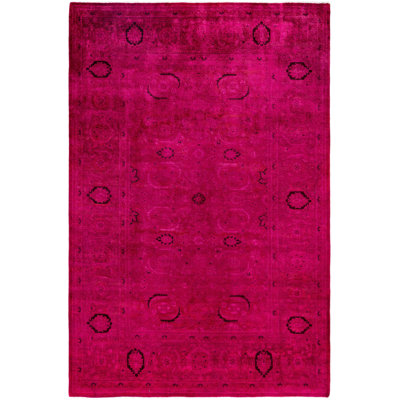 Overdyed One-of-a-Kind 6' 1" X 9' 1" Hand Knotted Area Rug